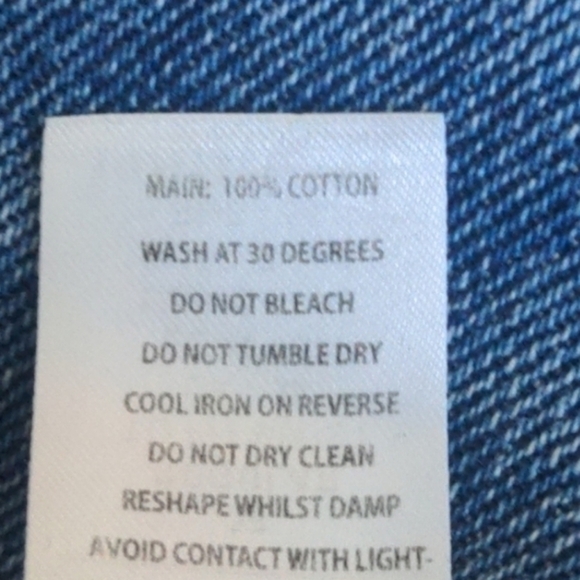 Boohoo Man 100% Cotton Mid Blue Wash Rigid Denim Shorts - Picture 5 of 7